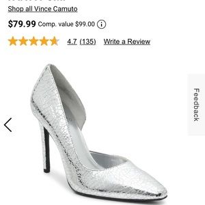 Silver Vince Camuto Faiva Pumps